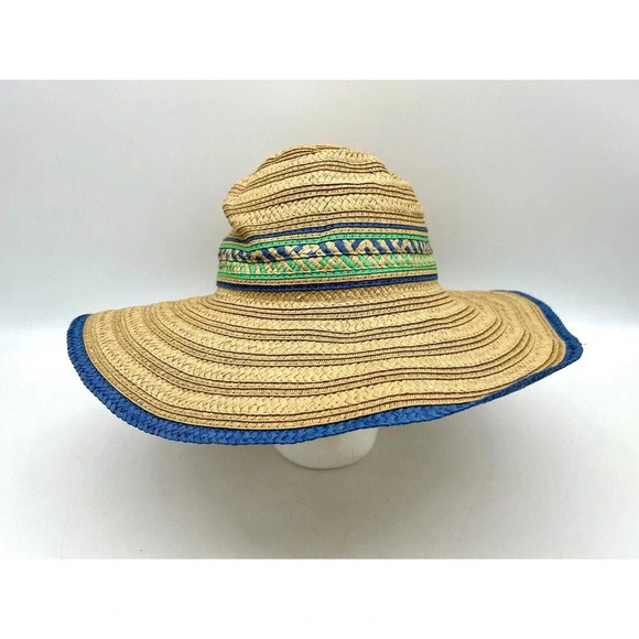 New Pistil Wide Brim Floppy Summer Straw Sun Hat Beach Women's Unisex OS NWT - Picture 3 of 13